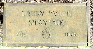 Drury Stayton's memorial